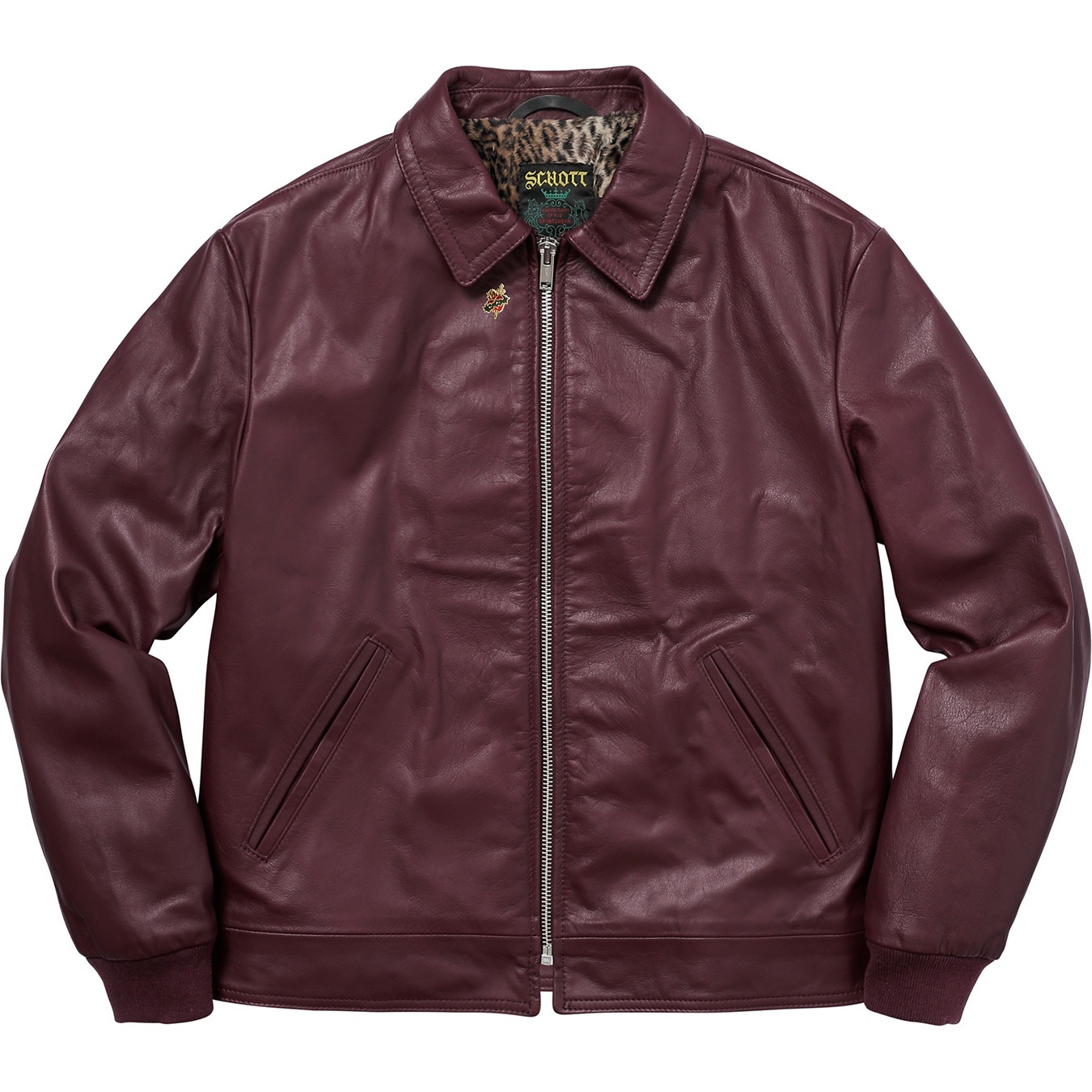 Supreme®/Schott® Leopard Lined Leather Work Jacket view 5